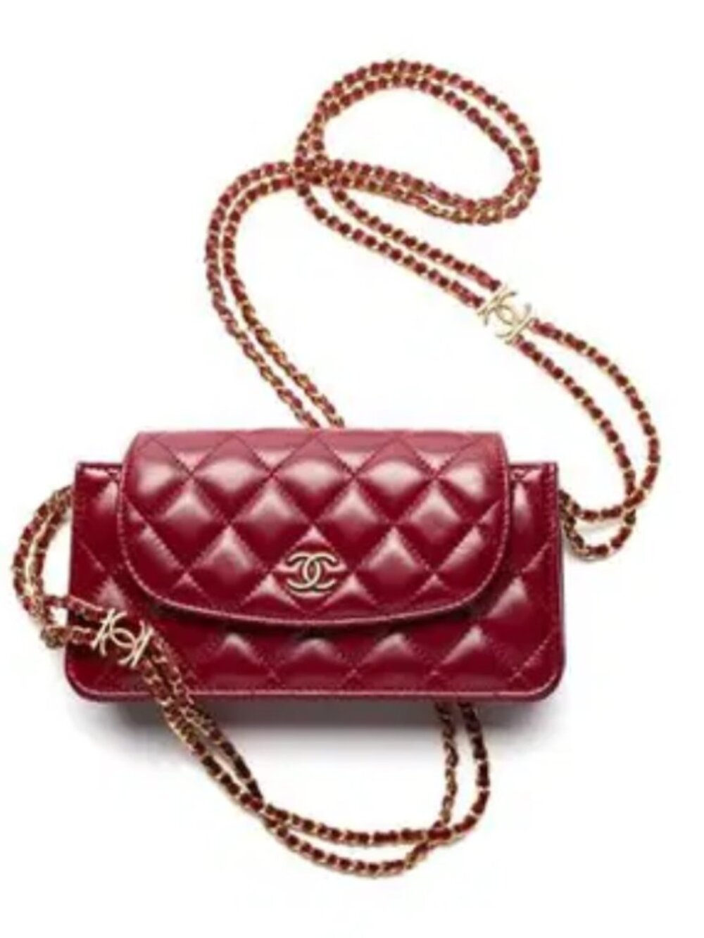 Chanel 22K Sheepskin Flap Bag Shoulder Bag Crossbody Cell Phone Pouch